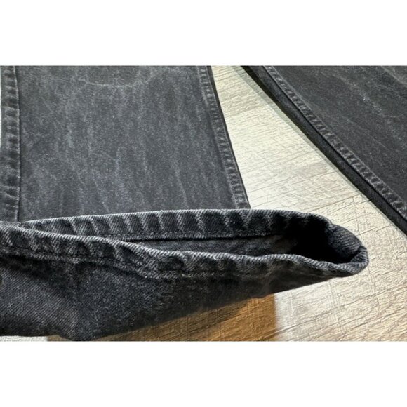 Vintage Levis 554 Denim Jeans Mens 38x30 Black Relaxed Baggy Distressed USA 90s - Picture 11 of 14